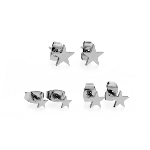 Brinco de Aço Trio Estrelas