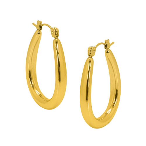 Brinco de Aço Argola Intuição Dourado IPG 23x30mm