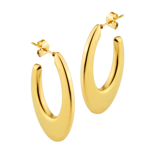 Brinco de Aço Argola Inspiração Dourado IPG 34mm