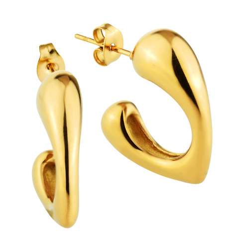 Brinco de Aço Argola Atitude Dourado IPG 20mm