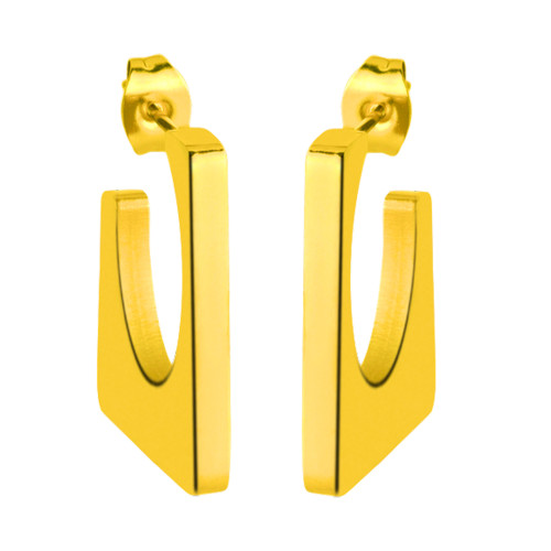 Brinco de Aço Argola Equilíbrio Dourado IPG 20mm