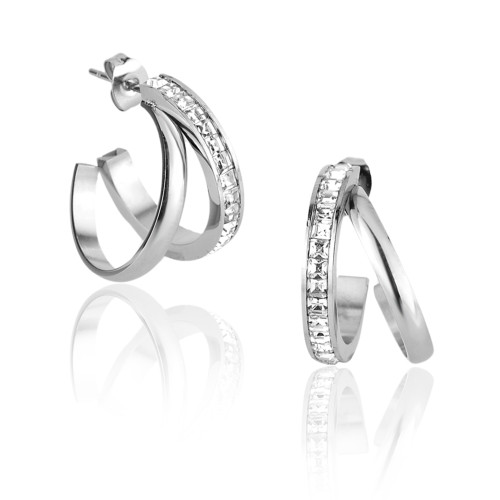 Brinco de Aço Evolução com Zircônias 20mm