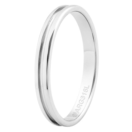 Aliança de Prata Argentum Line Slim 2.95mm