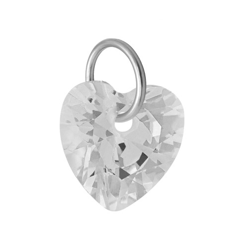 Pingente Aço Ponto de Luz Coração 6x6mm