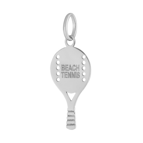 Pingente de Aço Raquete Beach Tennis 25x11mm