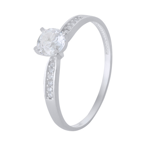 Anel de Prata Solitário Celebration Zircônia 5mm