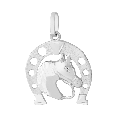 Pingente de Prata Country Cavalo 16.5x18