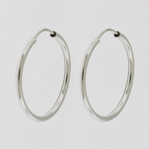 Brinco de Prata Argola 20mm