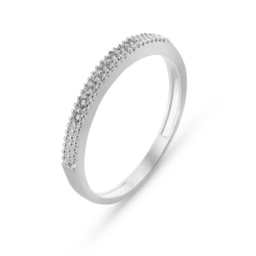 Anel de Prata Momentos com Zircônias Brancas