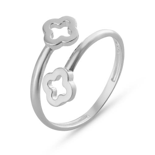 Anel de Prata Trevo Coleção Florescer