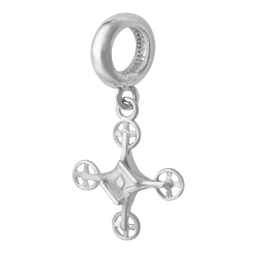 Berloque de Prata Drone Coleção Agro 11x11mm