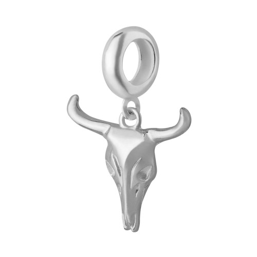 Berloque de Prata Boi Coleção Agro 12x13mm