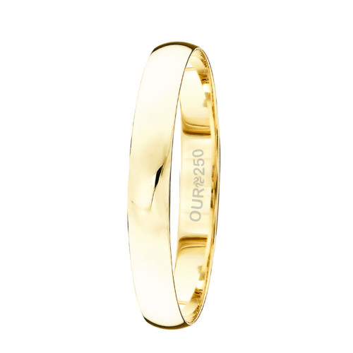 Aliança de Ouro Viena 250K Liga Ourum Italiana 2.9mm