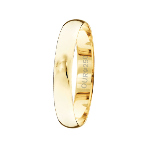 Aliança de Ouro Florença 250K Liga Ourum Italiana 3.9mm