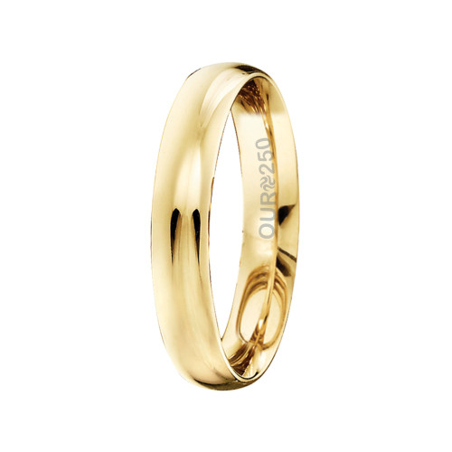 Aliança de Ouro Júpiter 250K Liga Ourum Italiana 4.1mm