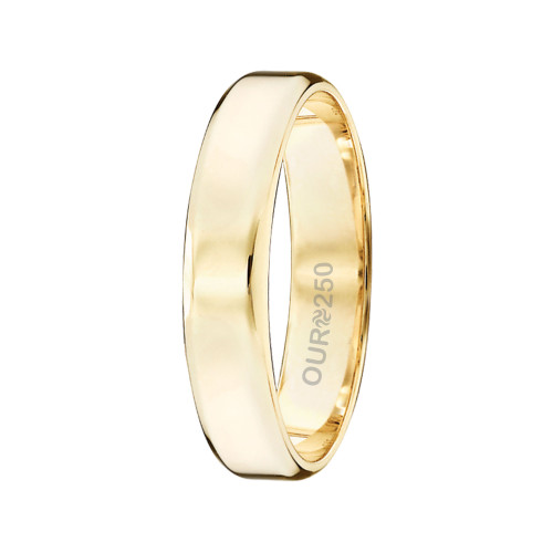 Aliança de Ouro Unity 250K Liga Ourum Italiana 4.4mm