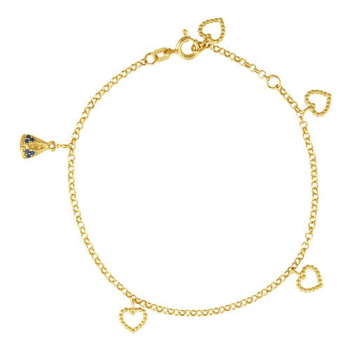 Pulseira N.Sra. Aparecida
Prata Revestida em ouro 18k com Zircônias.