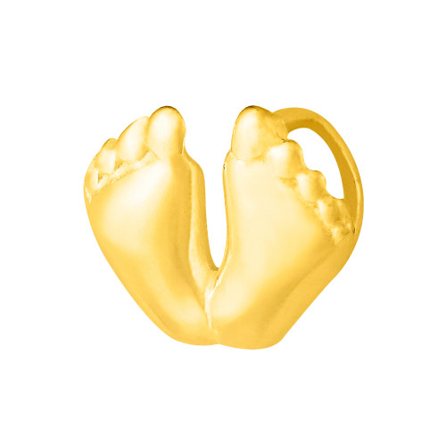 Pingente de Prata Pezinhos Baby Revestido com Ouro 18k