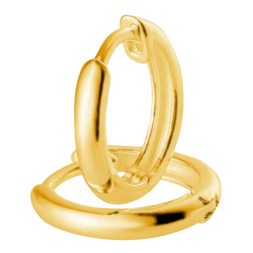 Brinco Argolinha Prata Revestida em Ouro 18k 15x2,2mm