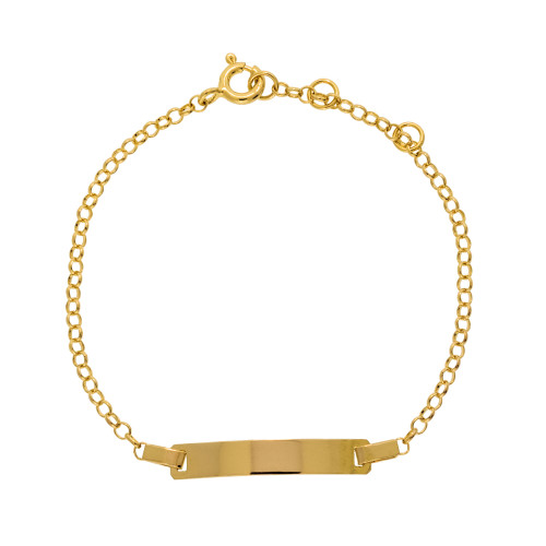 Pulseira de Prata Infantil Revestida com Ouro 18k