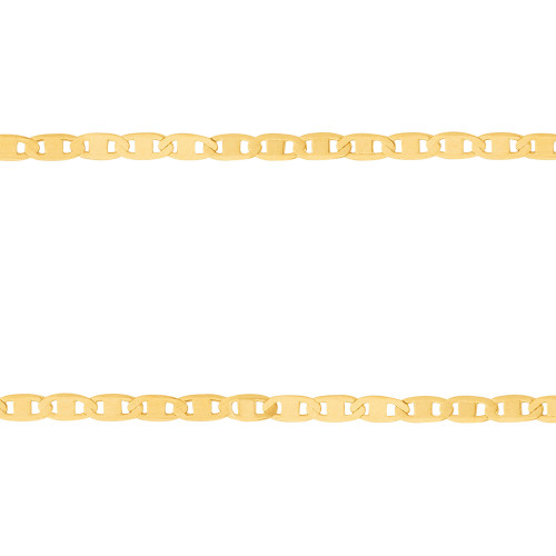 Corrente Prata c/ Ouro 18K Piastrini 2.35mm 70cm