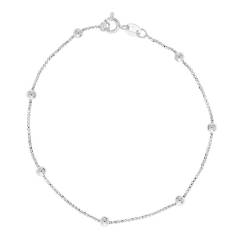 Pulseira de Prata Bolinhas 3.0mm 18cm