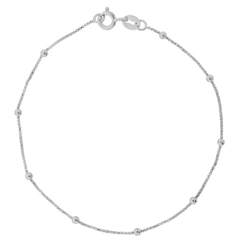 Pulseira de Prata Bolinha 2.0mm 18cm