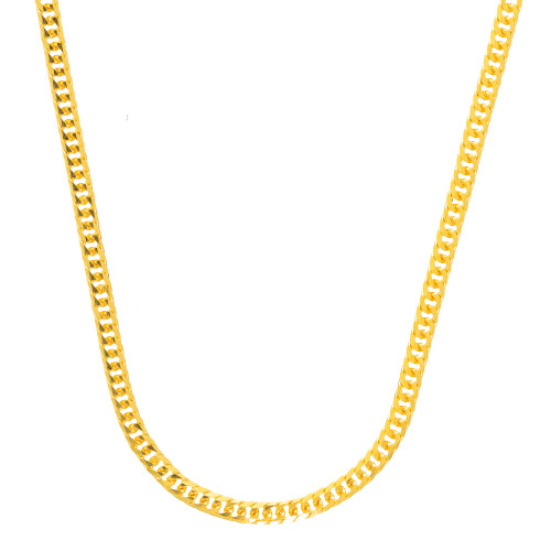 Corrente de Prata Groumet Revestida com Ouro 18k 2,7mm 60cm