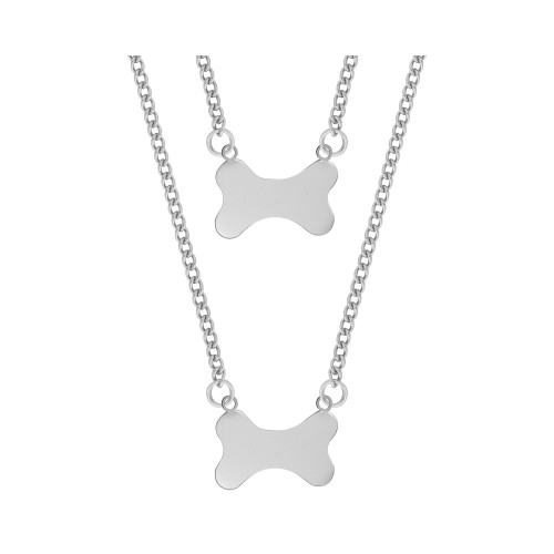 Colar Aço Groumet Osso e Osso 60cm