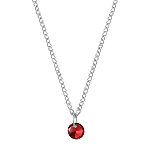 Colar de Aço Ponto de Luz Vermelho 5mm 45cm