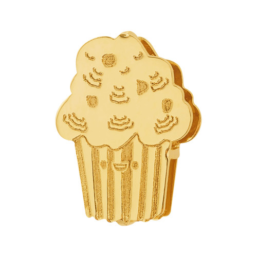 Pingente Aço Hit Cupcake 16.5mm Gold IPG