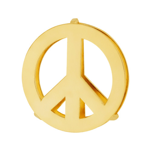 Pingente Aço Hit Simbolo da Paz 16.5mm Gold IPG