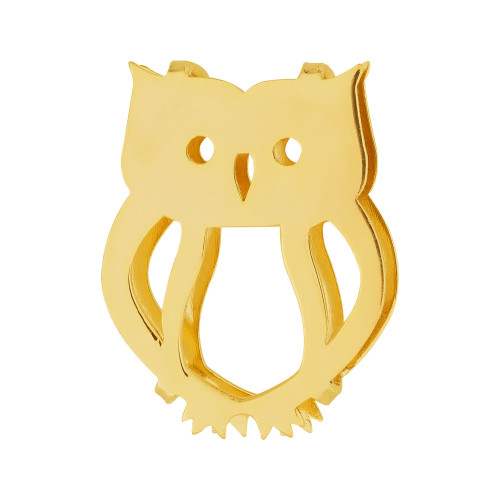 Pingente Aço Hit Coruja 16.5mm Gold IPG