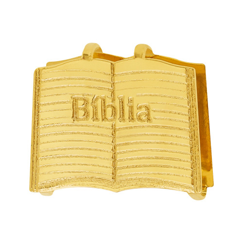 Pingente Aço Hit Bíblia 16.5mm Gold IPG