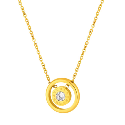 Colar de Aço com Zircônia IPG 40cm com 5cm de extensor