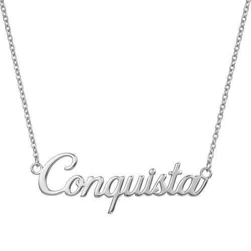 Colar de Aço Coleção Mantras Conquista 40cm+ 5cm