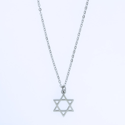 Colar de Aço Estrela de Davi