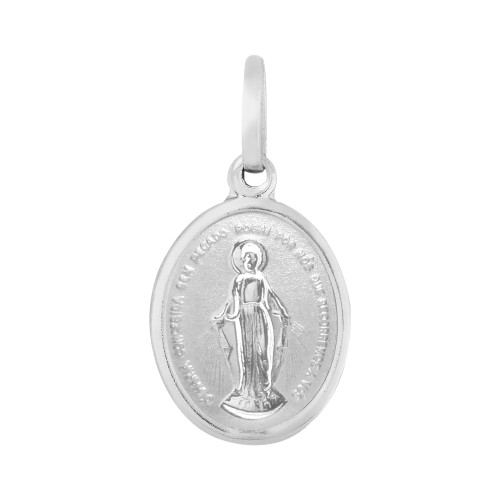 Pingente de Aço Milagrosa Oval 15x12mm