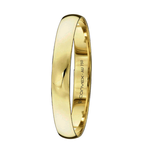Aliança de Casamento Ouro 18K Tradicional Abaulada L2.9mm E0.5mm