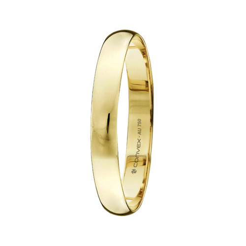 Aliança de Casamento Ouro 18K Tradicional Abaulada L3.3mm E0.7mm