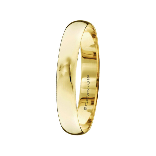 Aliança de Casamento Ouro 18K Tradicional Abaulada L3.9mm E0.9mm