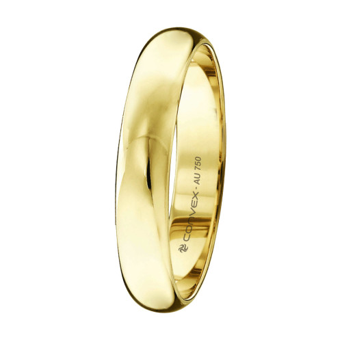 Aliança de Casamento Ouro 18K Tradicional Abaulada L3.9mm E1.5mm