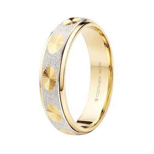 Aliança de Ouro 18k Solaris Diamantada 5mm