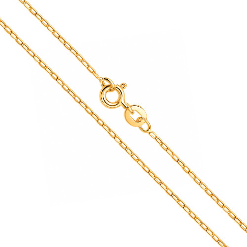 Corrente de Prata Elos Ovais Revestida com Ouro 18k  1.45mm 60cm