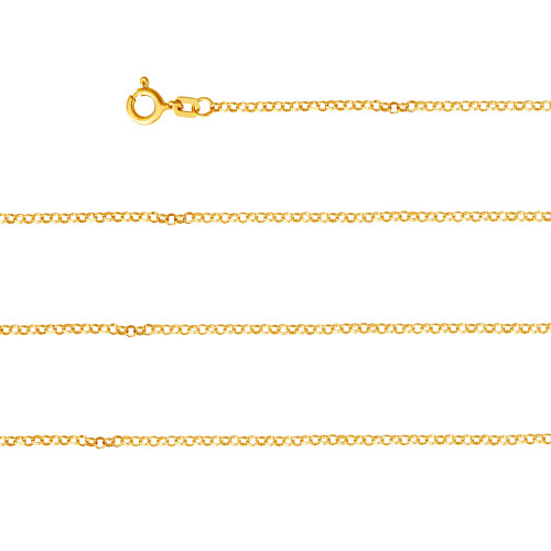 Corrente de Prata Portuguesa  Revestida com Ouro 18K 2.10mm 45cm