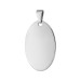 Pingente Aço Placa Lisa Oval 40x25mm