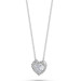 Colar de Prata Coleção Princess Coração Cristal 4mm 45cm