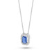 Colar de Prata Coleção Princess Zircônia Tanzanita 3x5 45cm