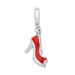 Pingente Prata Link Sapato Vermelho Pendente 24x8.50mm