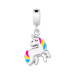 Pingente Prata Link Unicórnio Charm Pendente 23x12mm